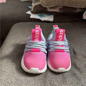 Adidas Kids Vibrant Pink and Light Blue Sneakers